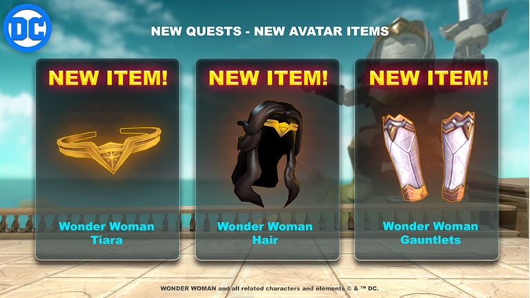 Wonder Woman The Themyscira Experience Roblox Wikia Fandom - roblox event items