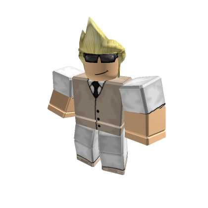 Customize Blond Roblox Character With Name and Number PNG 
