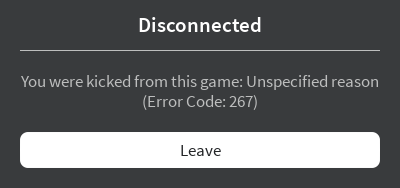 Código de error de Roblox 267: aquí se explica cómo solucionarlo