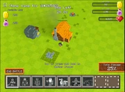 A player attacking someone's base.