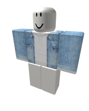 Denim Jacket With White Hoodie Roblox Wiki Fandom - roblox blue hoodie shirt