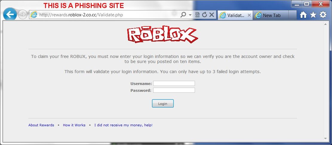 User blog:Acebatonfan/Known ROBLOX Phishing Scams