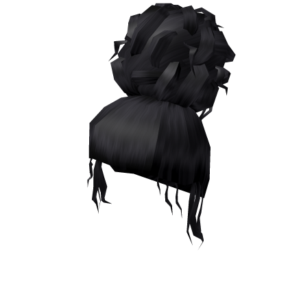 Catalog Black Curled Bun Roblox Wikia Fandom - roblox black bun hair code