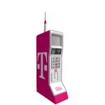 White and Magenta Vintage 5G Phone