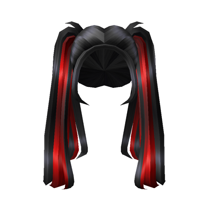 Cute Hair Pigtails (Red) - Roblox