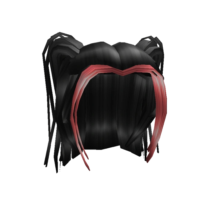 Black HalfUp Pigtails w Red Strands Roblox Wiki Fandom