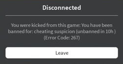 Ban Roblox Wiki Fandom - i got banned from roblox for no reason