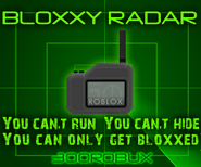 Bloxxy Radar advertisement.