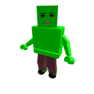 Lime Woman Face Blockhead Colorbot