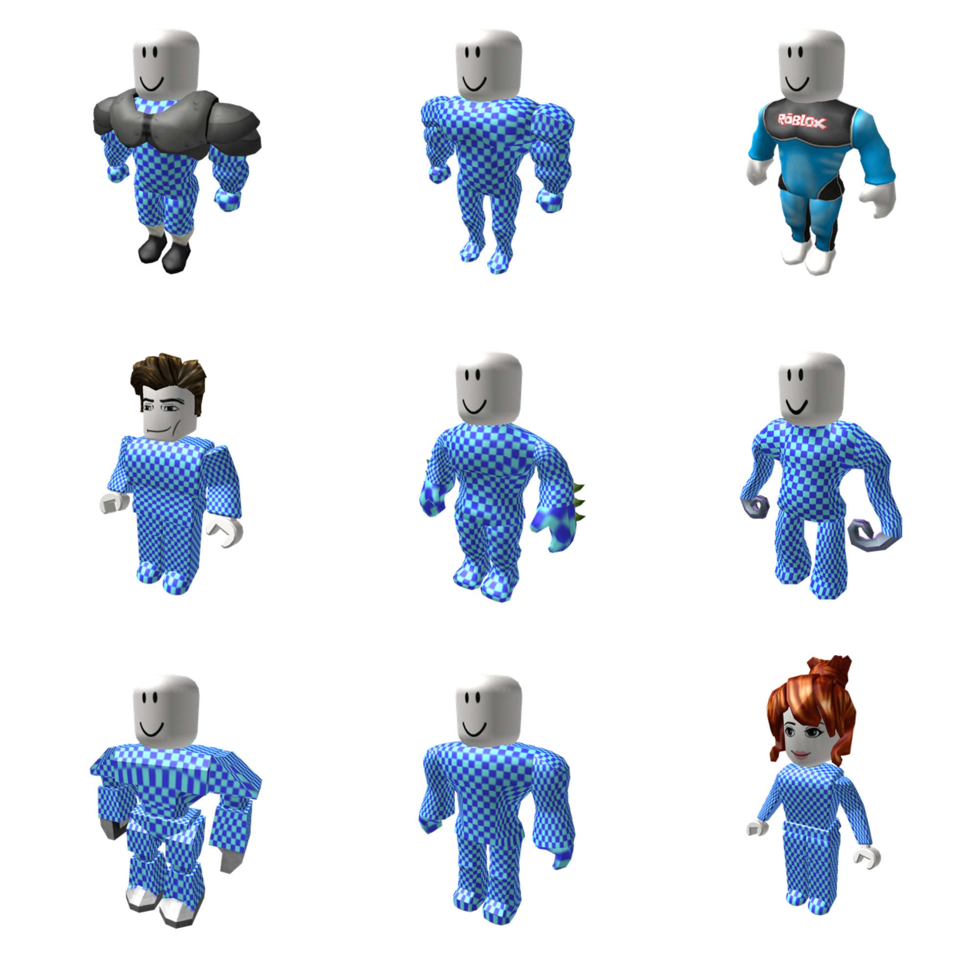 Here the complete cycle of roblox body Evolution