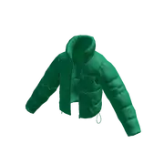 Green Emerald Gold Rush Puffer