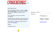 ROBLOX's homepage used from July 2005 to February 2006.