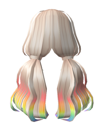 Dream Girl Low Pigtails Blonde To Rainbow Roblox Wiki Fandom - rainbow hair in roblox