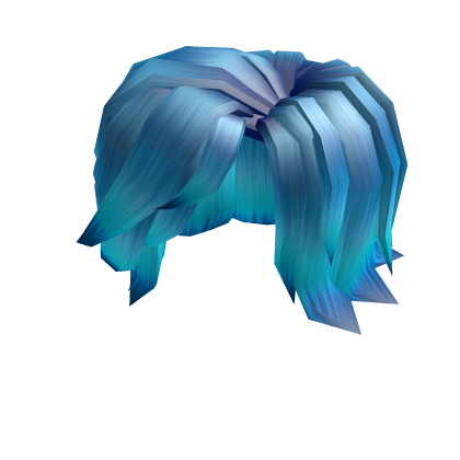 Messy Swept Hair (black to blue) - Roblox