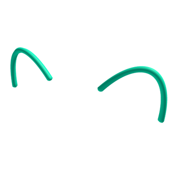 Cyan Neon Cat Ears