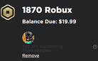 When clicked to purchase Robux (Entered Star Code)