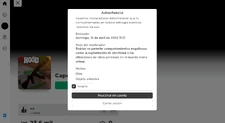 Advertencia por suplantación de identidad (App de escritorio).