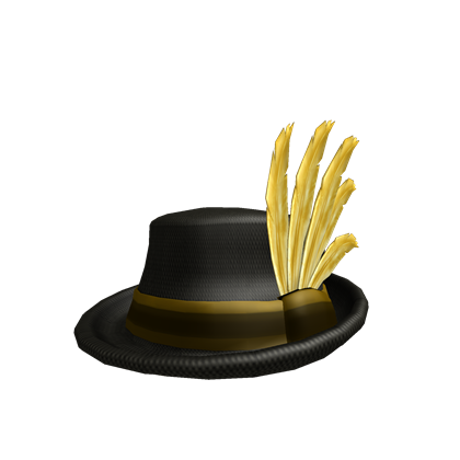 Catalog Golden Feather Fedora Roblox Wikia Fandom - captain rampage gold hat roblox wikia fandom