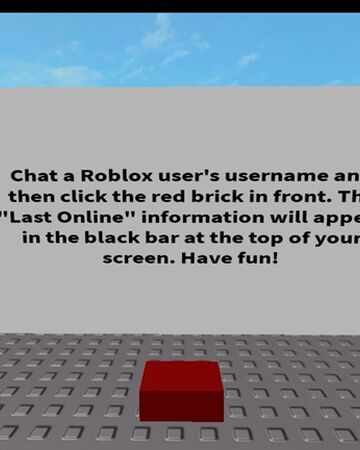 Check A Roblox User S Last Online Information Roblox Wiki Fandom - roblox black bar on top of screen with text