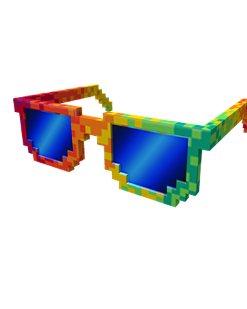 Catalog 8 Bit Rainbow Shades Roblox Wikia Fandom - roblox 8 bit glasses