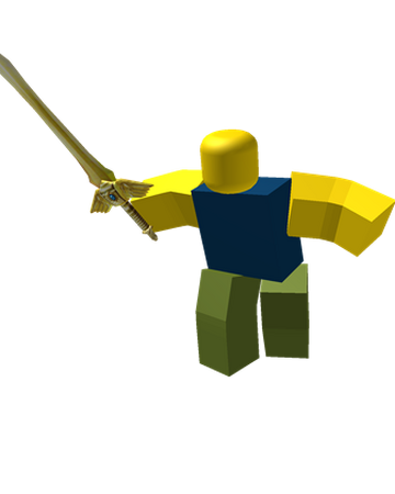 Catalog Noob Attack Golden Sword Gladiator Roblox Wikia Fandom - noob with a sword roblox