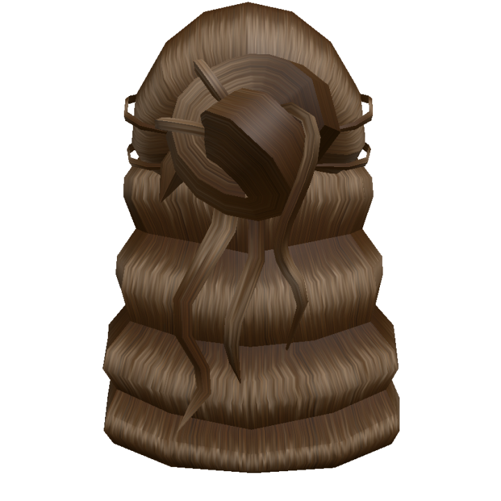 Smooth Wavy Hair w/ Headband - Brown - Roblox