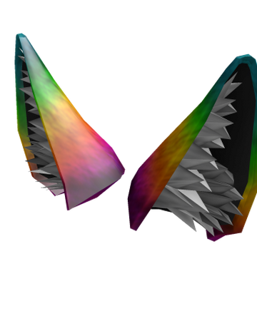 Neon Rainbow Wolfy Ears Roblox Wiki Fandom - neon rainbow roblox logo