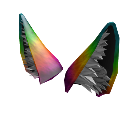 Catalog Neon Rainbow Wolfy Ears Roblox Wikia Fandom - roblox cat ears