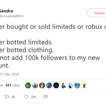 Im Sandra Roblox Wikia Fandom - roblox follower bots 100k followers for free
