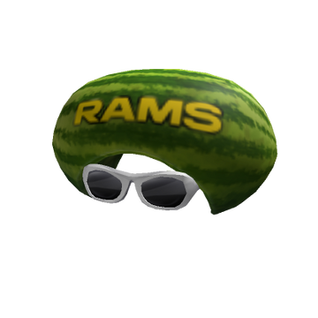 Watermelon Head Hat Made w/ Los Angeles Rams Wordmark - Horns Up!! :  r/LosAngelesRams