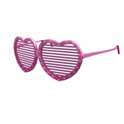 Pink Heart Shutter Shades Roblox Wiki Fandom - heart glasses roblox