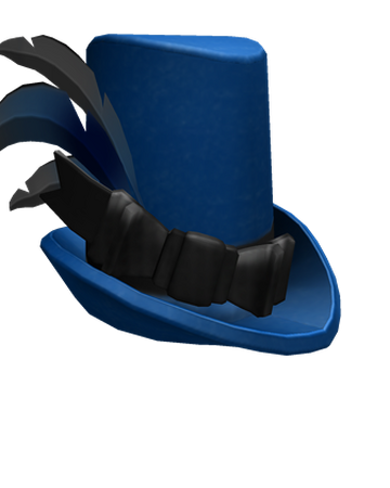 Black Feathered Blue Top Hat Roblox Wiki Fandom - blue roblox top hat