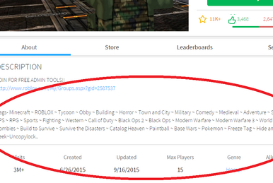 Misleading ad, roblox admins please view users please vote for