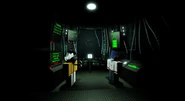 Developers building the interior of the submarine pod