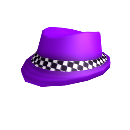 Neon Purple Checkerboard Fedora Roblox Wiki Fandom - party fedora roblox