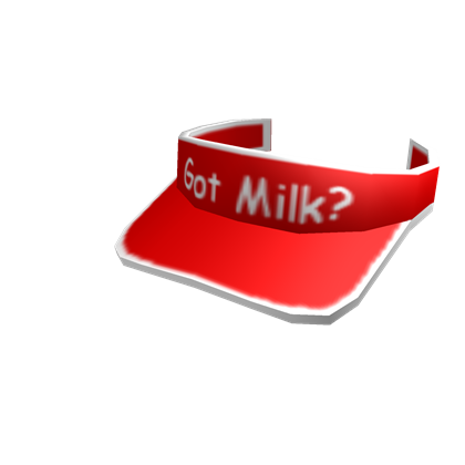 Got Milk Visor Roblox Wiki Fandom - roblox milk carton hat