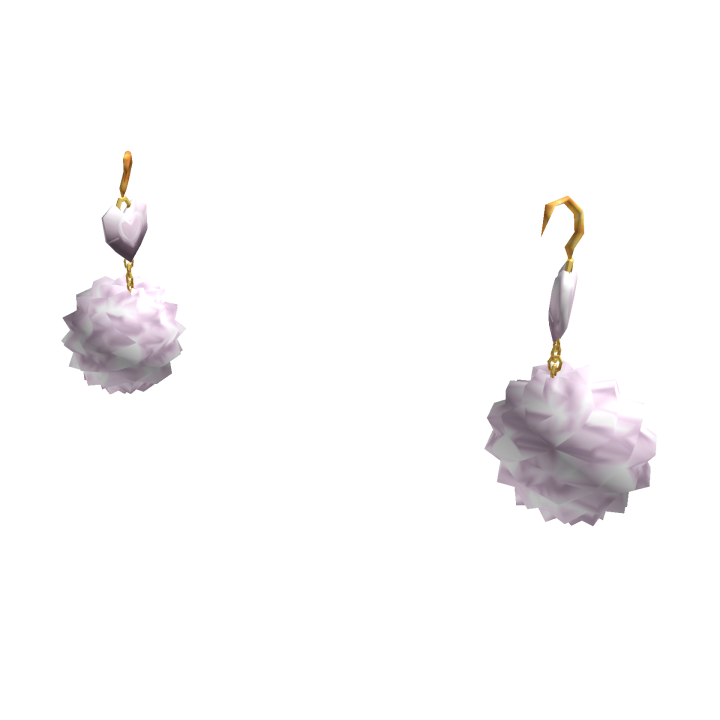 Catalog Fluffy Heart Earrings In White Roblox Wikia Fandom - free roblox earrings