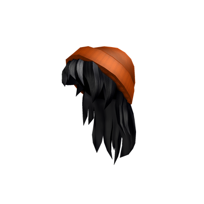 Catalog Orange Beanie With Black Hair Roblox Wikia Fandom - black hair id roblox