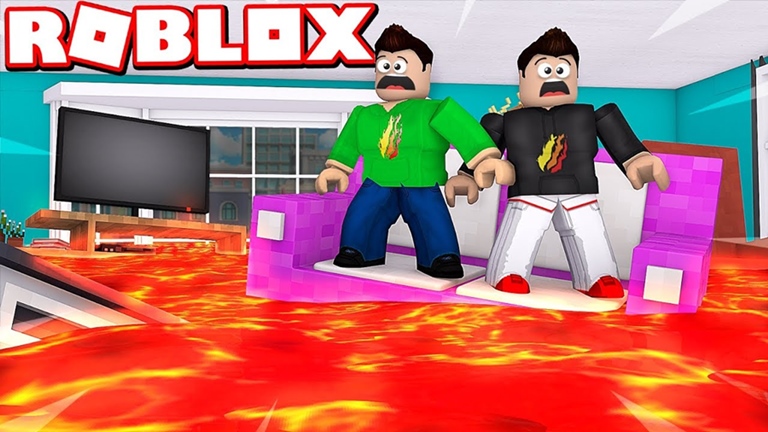 NOVO CHÃO É LAVA DO ROBLOX (Lava Run) 