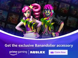 ROBLOX NEWS: HOW TO GET THE BANANDOLIER FOR FREE ON ROBLOX WITH   PRIME GAMING 