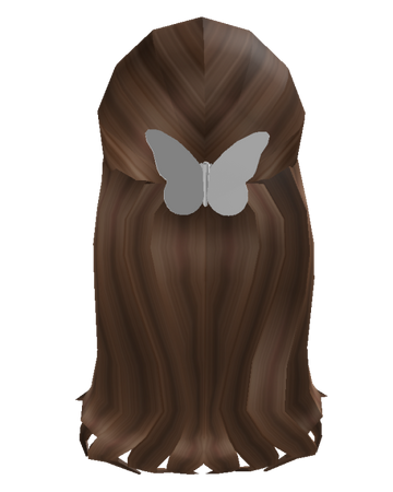 Brown Hair W Butterfly Clip Roblox Wiki Fandom - cute cheap roblox hair