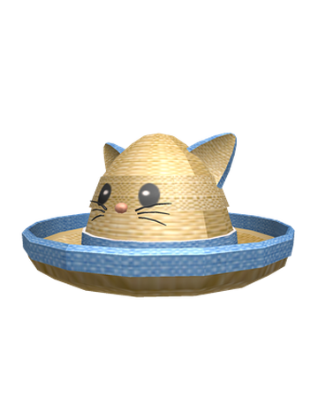 Kitty Cat Straw Hat Roblox Wikia Fandom - roblox hat straw