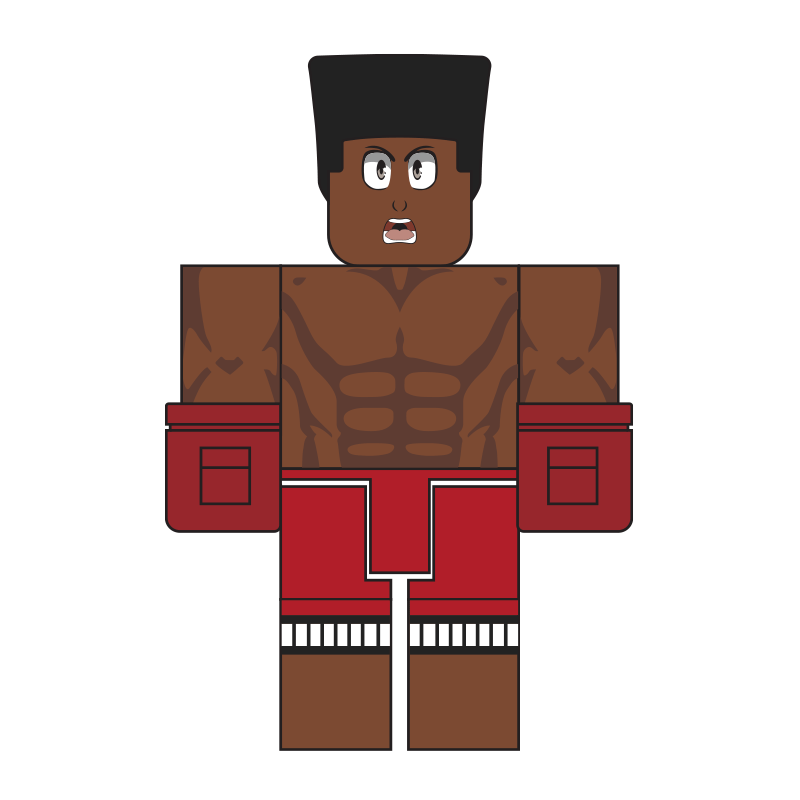 Roblox Series 9 BOXING MANIA RED BOXER Kids Toy NEW+Fury Gloves