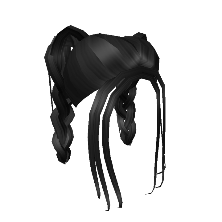 Braided Pigtails In Black Roblox Wiki Fandom - roblox black braid right