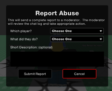 Report Abuse Roblox Wiki Fandom - roblox exploit report
