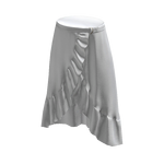Long Ruffle Skirt - White