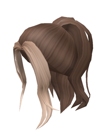 Catalog Brunette Blonde Messy Ponytail Roblox Wikia Fandom - brunette curly updo roblox wikia fandom powered by wikia