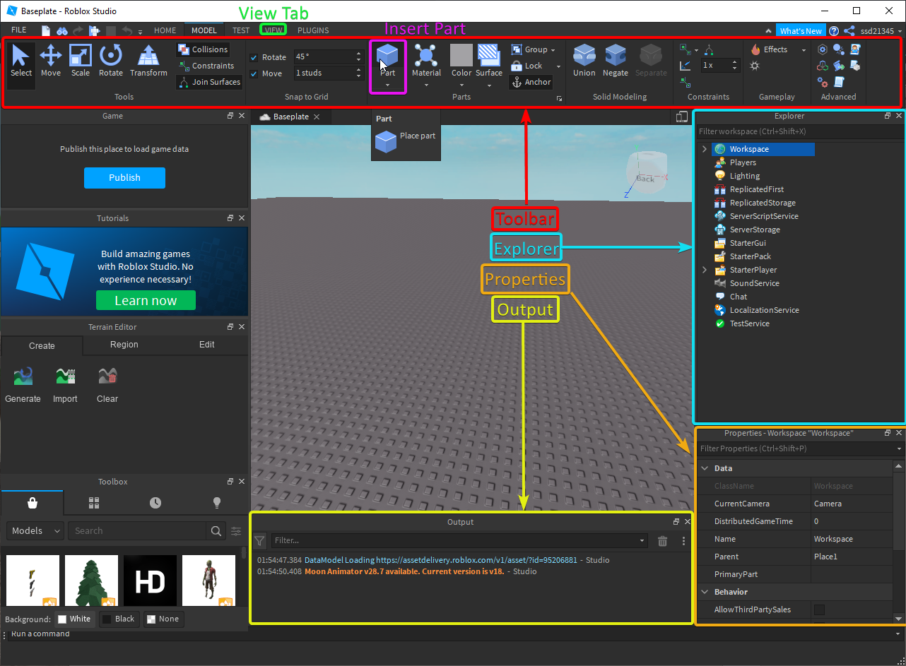 01 How to Use Roblox Studio