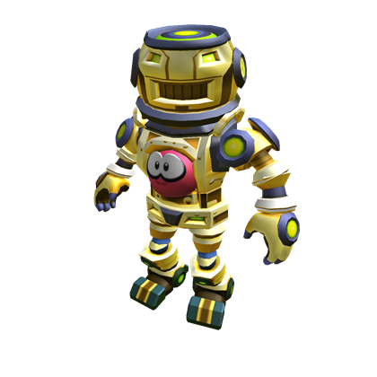 Mechameep Gold Dx Roblox Wikia Fandom - yellow astronaut suit roblox