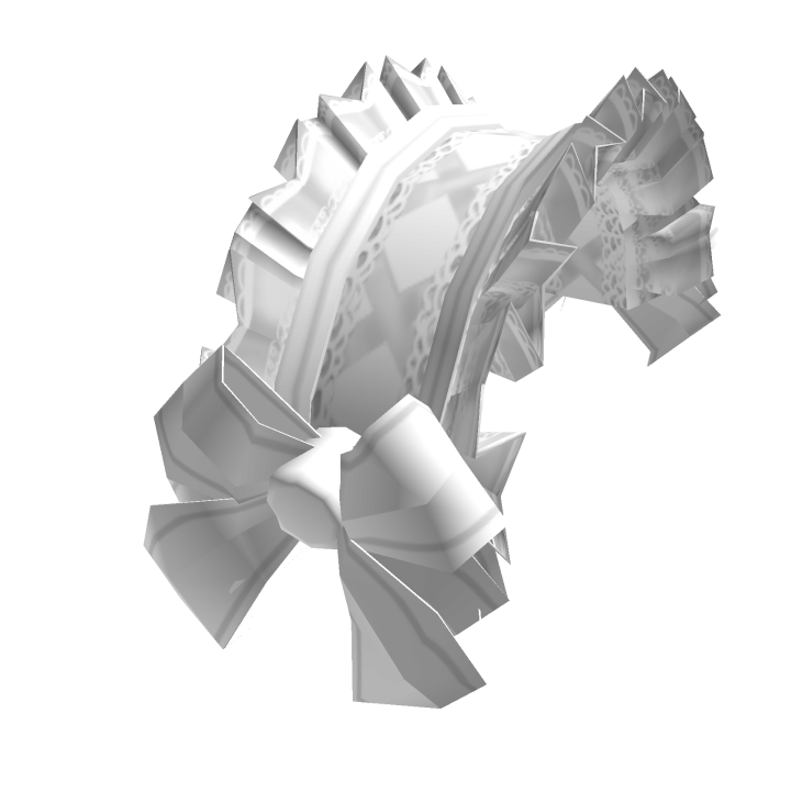 Lovely White Lace Bonnet Roblox Wiki Fandom - roblox maid hat